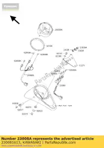 kawasaki 230081613 socket-assy, ??speedomet vn1500-j - Onderkant