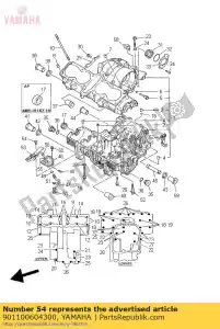 yamaha 901100604300 bout, binnenzeskant - Onderkant