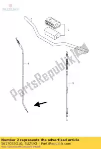 Suzuki 5617035G10 jeu de coussinets, guidon - La partie au fond