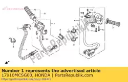 Ici, vous pouvez commander le câble comp. A, accélérateur auprès de Honda , avec le numéro de pièce 17910MCSG00: