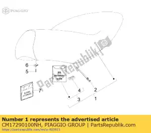 Piaggio Group CM17290100NH kompletne siod?o - Dół