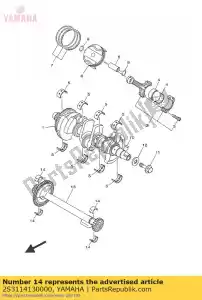 yamaha 2S3114130000 plane bearing, balance weight - Bottom side