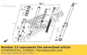 Honda 51440MGZJ01 tubo, assento - Lado inferior