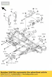 Here you can order the damper,engine bracket z750-r1 from Kawasaki, with part number 920751377: