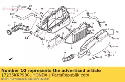 Aquí puede pedir cubierta sub montaje, filtro de aire de Honda , con el número de pieza 17235KRP980: