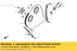 Here you can order the sprocket, cam (34t) from Honda, with part number 14321MALA00: