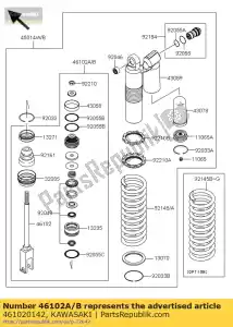 kawasaki 461020142 rod,piston kx250w9f - Bottom side