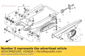 Honda 40543MBZG00 regelaar, ketting - Onderkant