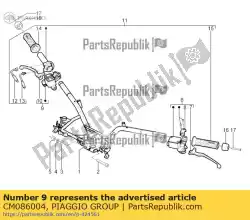 Ici, vous pouvez commander le pompe hydraulique de frein droit (brembo) auprès de Piaggio Group , avec le numéro de pièce CM086004: