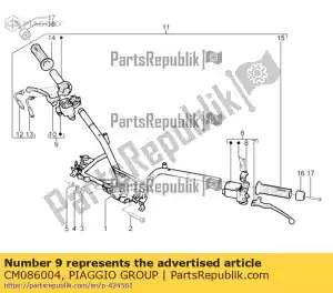 Piaggio Group CM086004 right brake hydraulic pump (brembo) - Bottom side