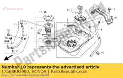 Aqui você pode pedir o grampo, mangueira de combustível em Honda , com o número da peça 17568KRJ900: