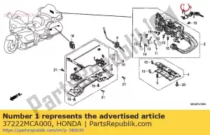 Honda 37222MCA000 resorte, ajuste de la llave de bloqueo - Lado inferior