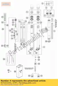 ktm 91410105S spring 5,0n/mm set d=4,9mm - Bottom side