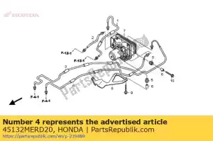 Honda 45132MERD20 pipe b, fr. frein - La partie au fond