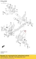 tape, fr voetsteun no1 lh van Suzuki, met onderdeel nummer 4357218K00, bestel je hier online: