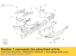 Here you can order the underpanel from Piaggio Group, with part number JC47361X92010: