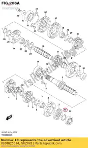 suzuki 0938025014 circlip - Bottom side