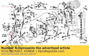 Honda 43323MCA003 w?? pomocniczy b, hamulec - Dół