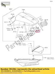 Aqui você pode pedir o pad, 15x90x2 zx1400fcf em Kawasaki , com o número da peça 391560883: