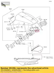 kawasaki 391560883 pad, 15x90x2 zx1400fcf - Lado inferior