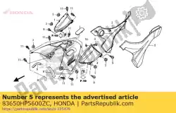 dekking, l. Zijde * r232 * (r232 patriotrood) van Honda, met onderdeel nummer 83650HP5600ZC, bestel je hier online: