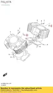 suzuki 0949328015 chorro, galería de petróleo - Lado inferior