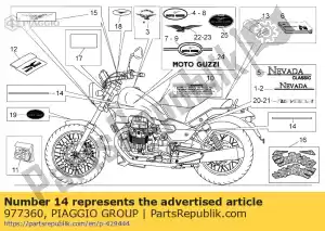 Piaggio Group 977360 línea adhesiva plata oscura - Lado inferior