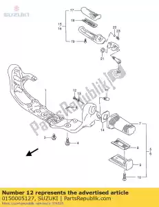 suzuki 0150005127 parafuso 5x12 - Lado inferior