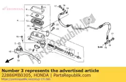 Aquí puede pedir juego de pistones, cilindro maestro del embrague de Honda , con el número de pieza 22886MB0305: