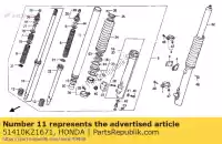 51410KZ1671, Honda, tuyau comp., fr.for honda xr  r xr250r 250 , Nouveau