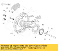 B063078, Piaggio Group, roda traseira 3,5 