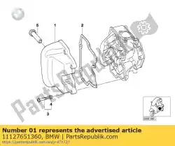 Aquí puede pedir cubierta de tapa de cilindro de BMW , con el número de pieza 11127651360: