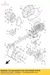 Tutaj możesz zamówić pokrywa skrzyni korbowej 3 od Yamaha , z numerem części 5JW154311000: