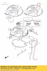 Suzuki 4410014J42YVZ tanque, combustible - Lado inferior