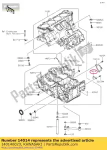 Kawasaki 140140023 plate-position - Bottom side