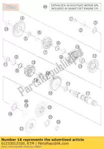 ktm 61233012100 engranaje loco 2.g - Lado inferior
