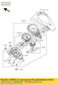 kawasaki 250310103 meter-assy,mph vn900b6f - Bottom side