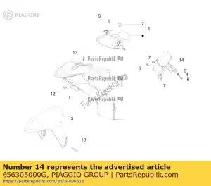 Piaggio Group 656305000G motor spatbescherming - Onderkant