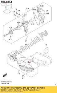 Suzuki 3563041G00 lamp unit,l - Bottom side