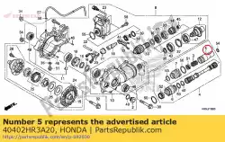 Here you can order the joint, fr. Propeller shaft from Honda, with part number 40402HR3A20: