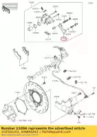 110560202, Kawasaki, 01 wspornik, zacisk kawasaki klr650 ej800 w800 cafe street 650 800 , Nowy