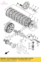 versnelling, primaire aandrijving van Yamaha, met onderdeel nummer 583161110000, bestel je hier online: