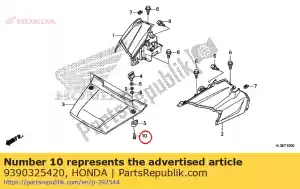 Honda 9390325420 screw, tapping, 5x20 - Bottom side