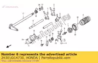 24301GC4730, Honda, tambor, câmbio de marchas honda cr  r r2 cr80r cr80r2 80 , Novo