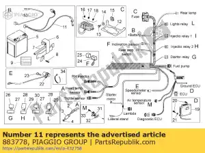 Piaggio Group 883778 fiação - Lado inferior