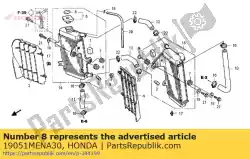 Aqui você pode pedir o borracha, montagem do radiador em Honda , com o número da peça 19051MENA30: