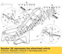 576910, Piaggio Group, Reposapiés pasajero gilera dna 50 125 180 1998 2006, Nuevo