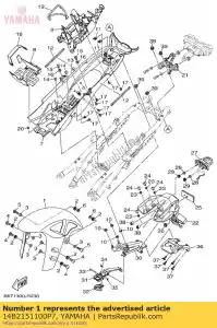 yamaha 14B2151100P7 b?otnik, przód - Dół