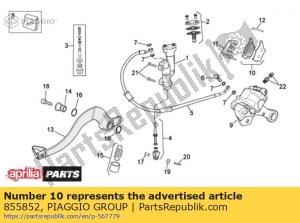 aprilia 855852 pads pair - Bottom side