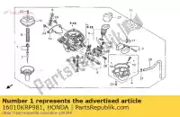 16010KRP981, Honda, jogo de gaxeta honda scv 100 2005 2006 2007, Novo